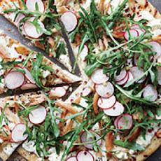 Chicken, Arugula, and Radish Pizza