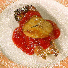 Seared Foie Gras with Pain Perdu and a Fresh Cranberry Compote