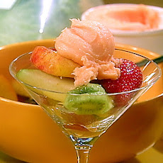 Fruit Salad with Orange Liqueur and Sorbet