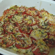 Baked Cherry Tomatoes with Parmesan Topping