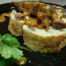 Grilled Lime-Marinated Flank Steak With Chipotle-Honey Sauce