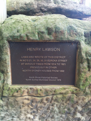 Henry Lawson Memorial Plaque