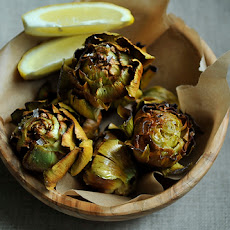Baby Purple Artichokes Fried in Olive Oil