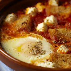 Baked Eggs With Tomato And Feta Recipe