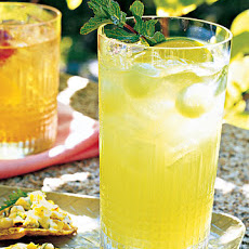 Honeydew Mojitos with Melon Balls and Mint