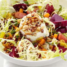 Warm Beet and Lentil Salad with Goat Cheese