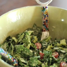 Romaine Salad with Creamy Garlic Dressing