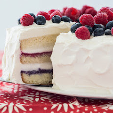 Red, White, and Blue Ice Cream Cake