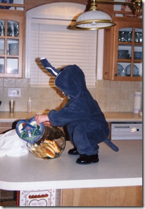 Halloween - Tyson stealing cookies