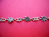 Original Pulsera Plata Con Hojas Cannabis Sativa