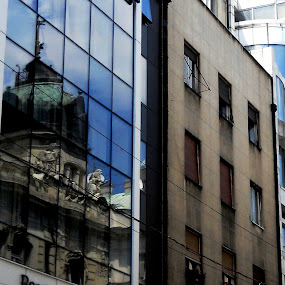 Belgrade, Serbia, Europe by Vesna S. Disić - Buildings & Architecture Other Exteriors ( srbija, urban, reflection, europe, blue, serbia, belgrade, evrpoa, beograd, architecture, town, city )