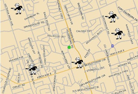 犯罪多発地域を避けるナビ。[The navigator which avoids a crime prone area]