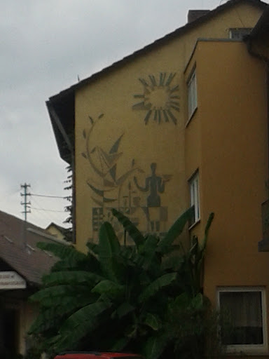 Wandmalerei Sonne Und Garten