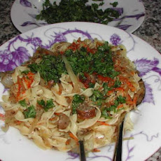 Hungarian Noodles With Vegetarian Sausage