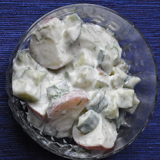 Potato Salad with Sauerkraut, Buttermilk and Horseradish