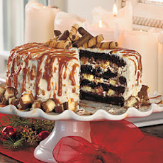 Cheesecake-Stuffed Dark Chocolate Cake