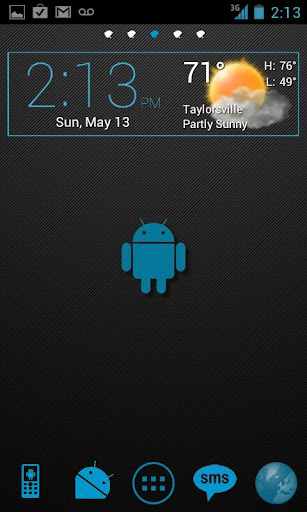 Blue Carbon Go Launcher Theme