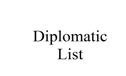 Diplomatic List