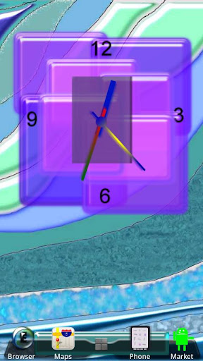 Crazy Clock Purple Mix Shapes