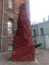 Red Metal Sculpture