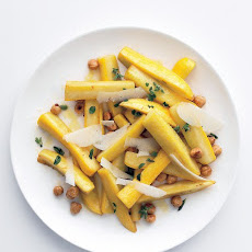 Yellow Squash with Hazelnuts and Pecorino