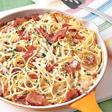 Pasta Carbonara Frittata