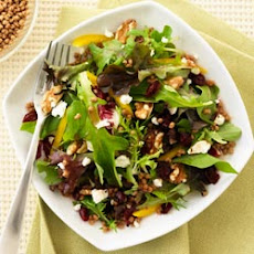 All-Bran Mesclun Mix with Cranberries and Walnuts