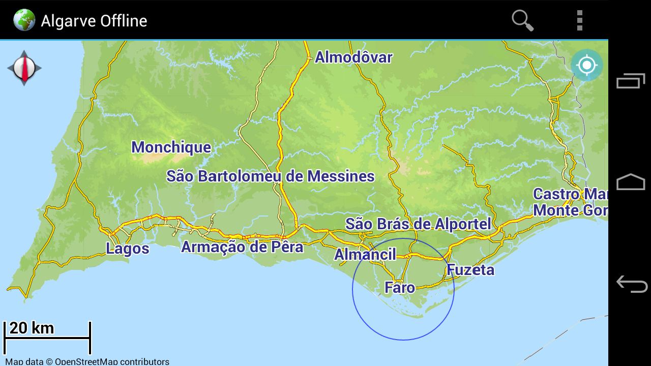 Android application Offline Map Algarve, Portugal screenshort