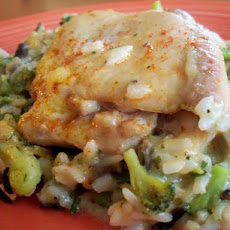 Easiest Chicken Rice & Veggie Casserole