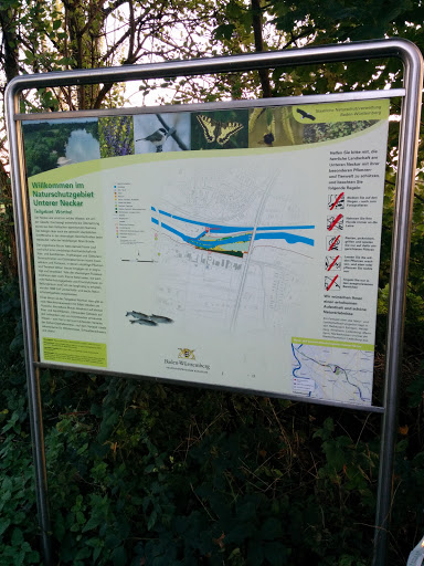 Tafel Naturschutzgebiet Unterer Neckar