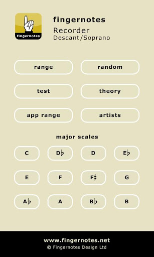 Recorder Soprano Fingernotes