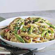 Asparagus, Ham and Egg Pasta