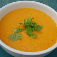 Chilled Spice-Roasted Carrot Soup with Yogurt