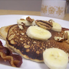 Banana Pecan Buttermilk Pancakes