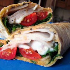 Swiss Turkey Wrap With Fresh Basil