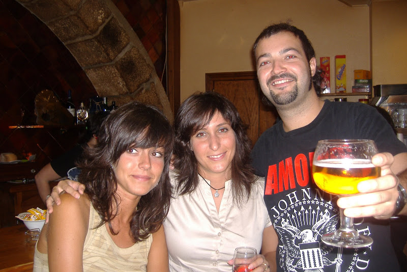 Helena, Sara y yo calentando motores