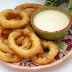 Caribbean Lime Onion Rings With Spicy Dipping Sauce
