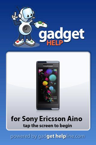 Sony Ericsson Aino Gadget Help