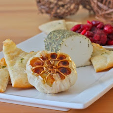 Goat Cheese, Roasted Garlic, Cranberry Compote Appetizer