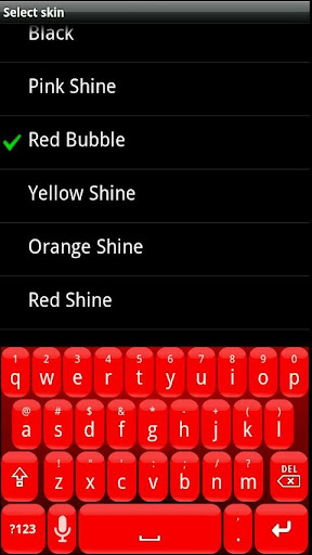 Red Bubble HD Keyboard Skin