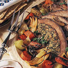 Brisket with Herbed Spinach Stuffing