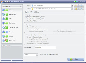 DVDFab HD Decrypter - Full disc rip
settings