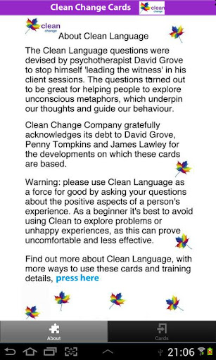 Clean Change Cards - NLP