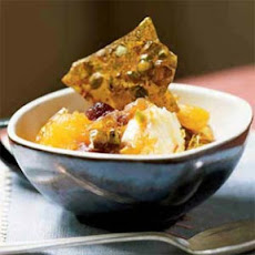 Caramel, Orange, and Date Sundaes with Pistachio Brittle