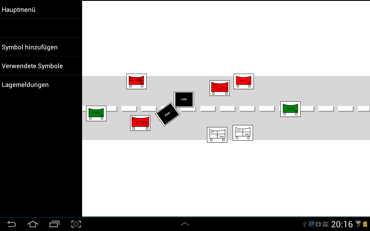 Android application Mobile-Lagekarte screenshort