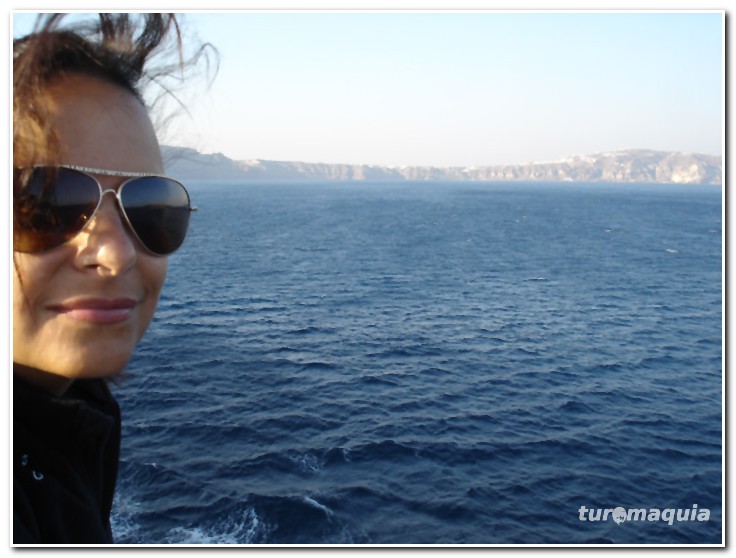 chegando a Santorini