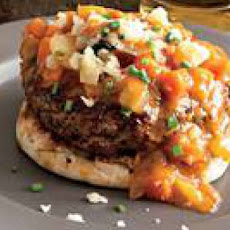 Knife-and-Fork Burgers with Stewed-Vegetable Gravy