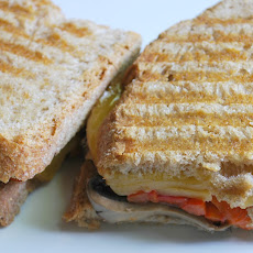 Roasted Red Pepper, Portabella & Smoked Gouda Grilled Cheese