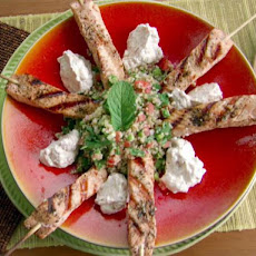 Spiced Salmon Kebabs with Yogurt Sauce