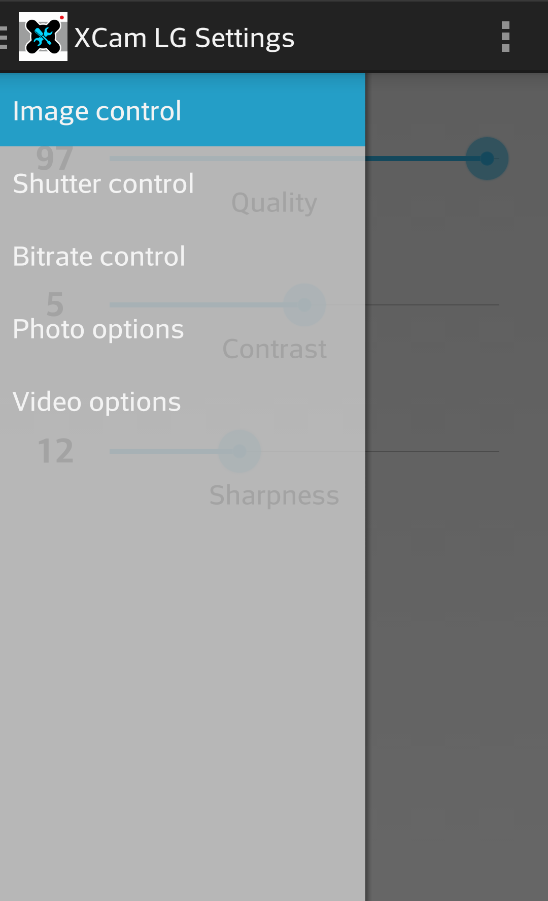 Android application XCam LG Settings screenshort
